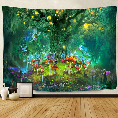 Tapiz Decorativo Colgante con Silueta de Árbol y Mar para Playa - Image 28