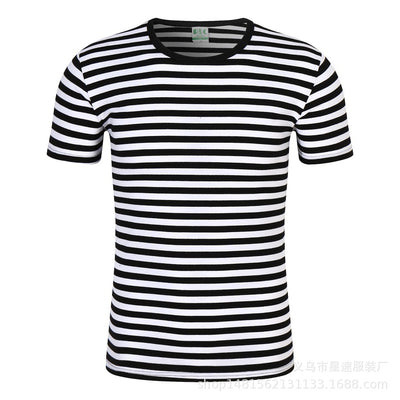 Playera Hombre Cuello Redondo a Rayas Manga Corta Verano - Image 6