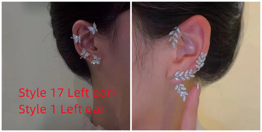 Aretes de Diamante Brillante con Clip Mariposa 2 en 1 - Image 45
