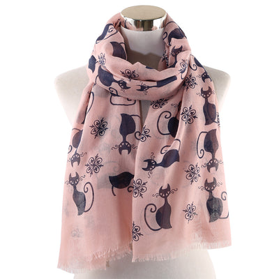 Pañuelo Estampado con Gatos Negros - Diseño Moderno y Versátil - Image 10