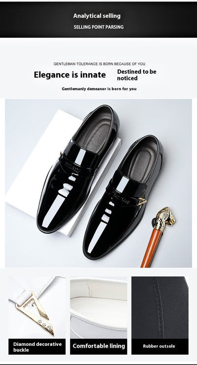 Zapatos Casuales de Cuero para Hombre Estilo Británico Clásico con Punta Afilada - Image 13
