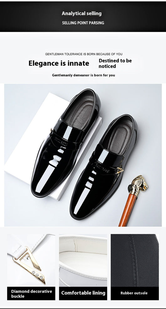 Zapatos Casuales de Cuero para Hombre Estilo Británico Clásico con Punta Afilada - Image 13
