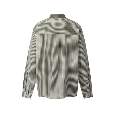 Camisa Cuadriculada Estilo Japonés Minimalista para Hombre - Image 18