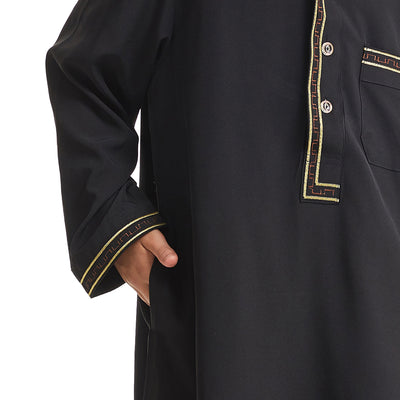 Camisa Larga de Cuello Mao con Botones - Estilo Oriente Medio - Image 21