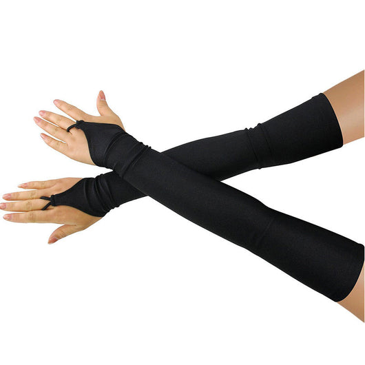 Guantes Sin Dedos de Satén Elástico con Gancho - Image 5