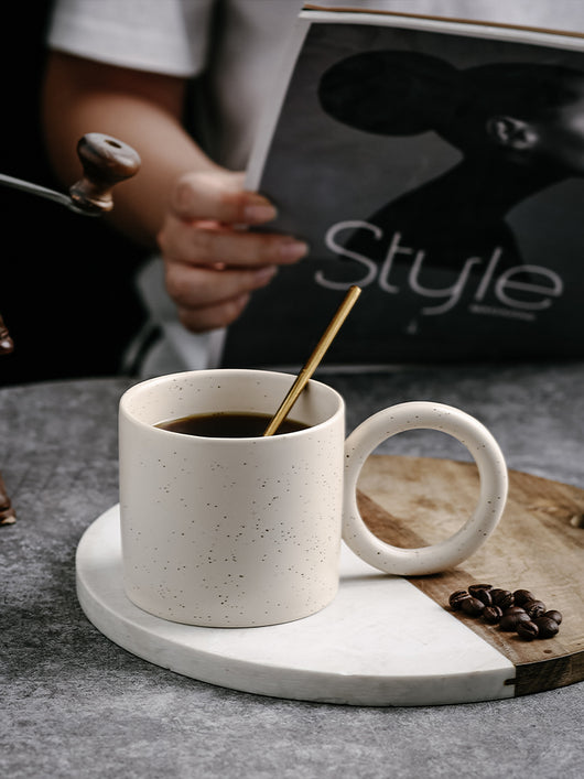 Taza de Cerámica con Asa Grande y Cuchara para Café, Oficina y Hogar - Image 21