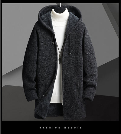 Cardigan Sudadera con Capucha y Forro Polar para Hombre - Abrigo Medio - Image 11