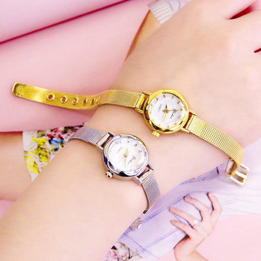 Reloj de Pulsera Casual para Mujer con Correa de Malla Elegante