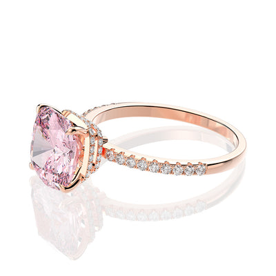 Anillo de Diamante Cuadrado Carbono Alto con Simulante de Diamante para Boda - Image 11