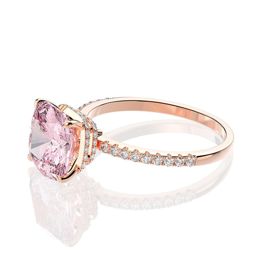 Anillo de Diamante Cuadrado Carbono Alto con Simulante de Diamante para Boda - Image 11