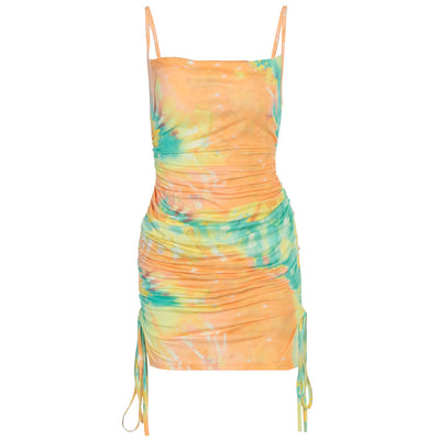 Vestido Estampado de Tirantes con Cordón Ajustable - Image 4