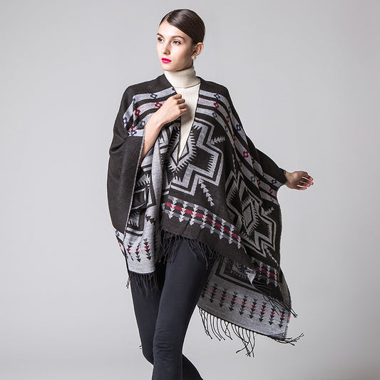 Mantas Térmicas de Cachemira Premium - Ponchos Étnicos Abrigadores para Viajes - Image 2