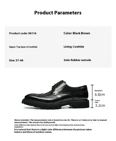 Zapatos de Cuero Grabado Estilo Business Casual Británico - Image 8
