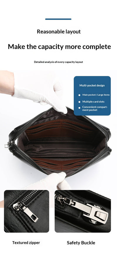 Billetera Masculina de Diseño Clutch con Cierre de Combinación - Image 16