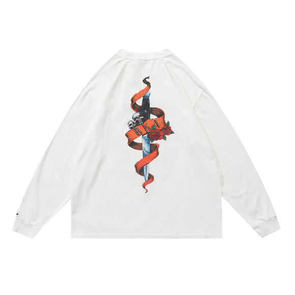 Playera Manga Larga Calavera Dark Demon para Hombre
