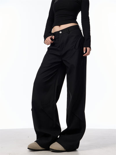 Pantalones Casuales Plisados Retro Americano para Mujer - Image 13