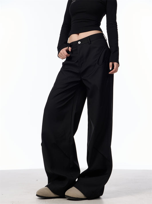 Pantalones Casuales Plisados Retro Americano para Mujer - Image 13