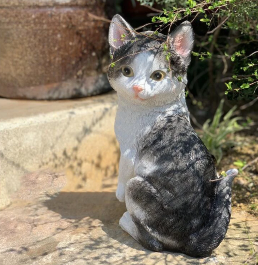 Adornos de Jardín Animales Tiernos Gatitos Decorativos