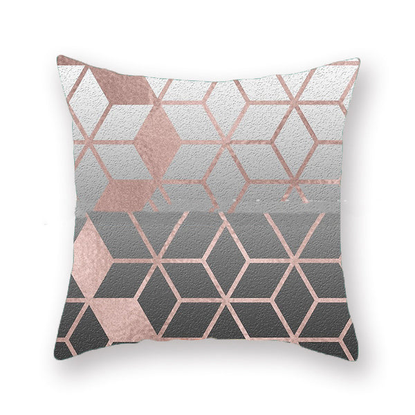 Funda de Almohada Geométrica de Felpa para Sofá Sala de Estar - Image 5