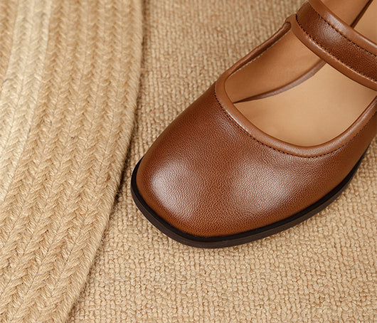 Zapatos de Tacón Grueso con Punta Redonda para Mujer - Image 9