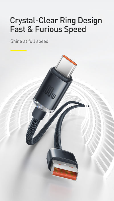 Cable USB-C de Carga Rápida 100W Crystal Shine - Transferencia de Datos - Image 19