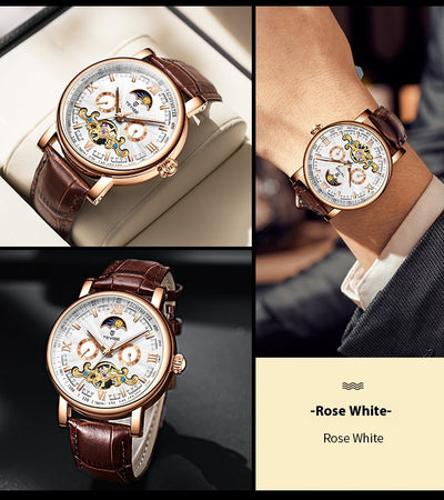 Reloj Mecánico Elegante de Esfera Grande con Calendario - Image 10