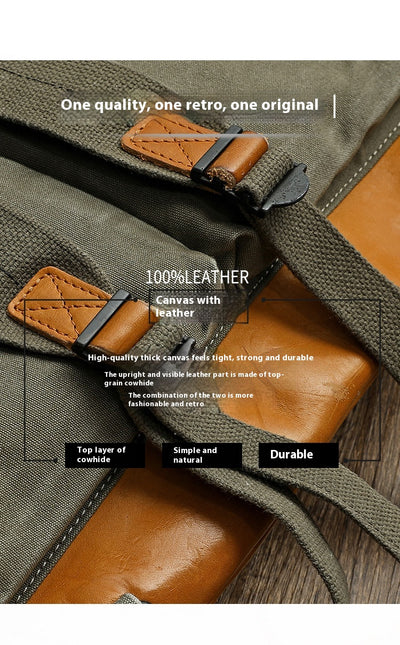 Mochila Estilo Retro Americana de Lona Desgastada para Hombre - Ideal para Aventuras al Aire Libre - Image 19