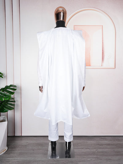 Conjunto de 3 Piezas Africano: Túnica, Pantalón y Accesorios Bordados - Image 23