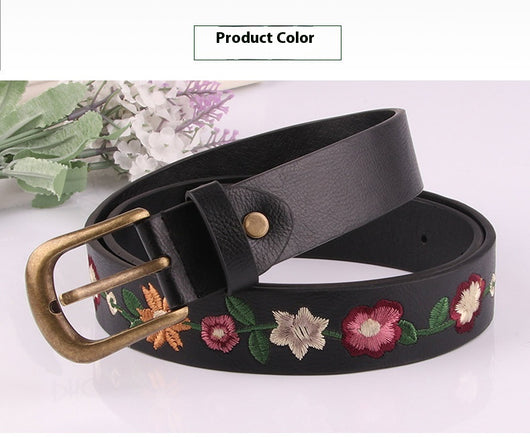 Cinturón Vintage para Mujer con Bordado Floral - Image 11