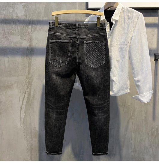 Pantalones Lápiz Estilo Coreano con Estampado de Bolsillo para Hombre - Image 22