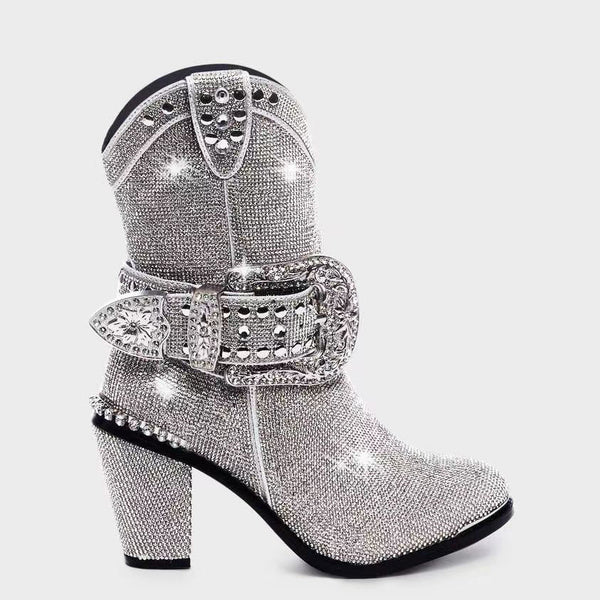 Botas de Tacón Grueso Estilo Pasarela para Mujer - Image 3
