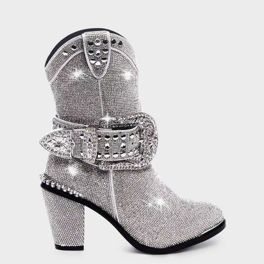 Botas de Tacón Grueso Estilo Pasarela para Mujer - Image 3