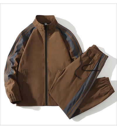 Conjunto Deportivo Casual de 2 Piezas con Cuello Mao para Hombre - Image 25