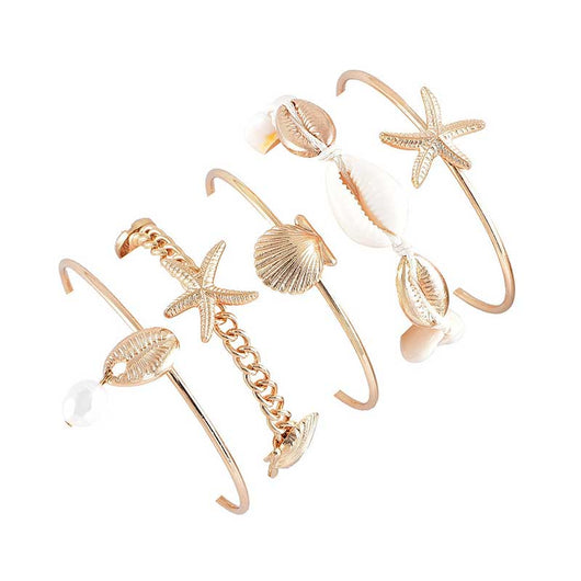 Pulsera Combinada de Perla y Concha de Estrella de Mar - Image 8