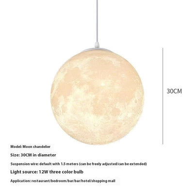 Lámpara de Techo Luna 3D - Luz Cálida para Dormitorio - Image 24