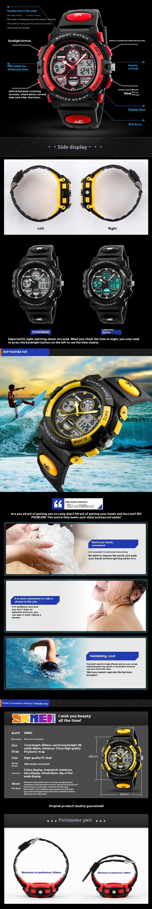 Reloj Deportivo Luminoso Multifuncional Resistente al Agua - Image 13