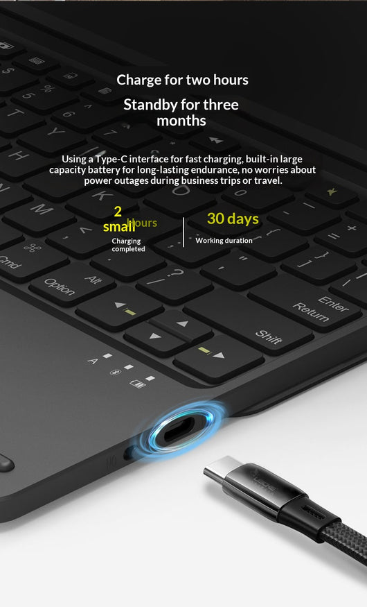 Teclado Bluetooth con Control Táctil Compatible con Tablets - Image 12