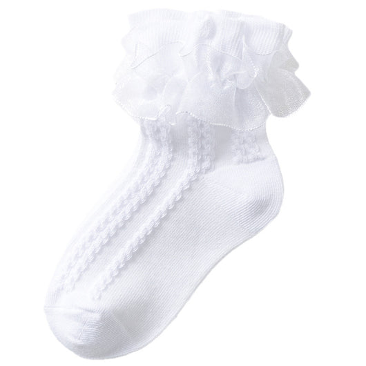 Calcetines Princesa Danza Blanco Delgado para Niña - Primavera y Otoño - Image 15