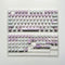 Keycaps Gato Tarde de Té 132 Teclas MOA Degradado Púrpura Kawaii PBT