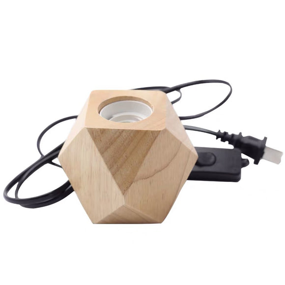 Lámpara Colgante Retro con Soporte de Madera y Cable Decorativo