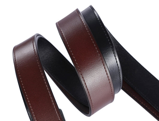 Cinturón de Cuero para Hombre Hebilla Simple Elegante - Image 17