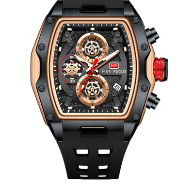 Reloj Cronógrafo Deportivo Estilo Pista para Hombre con Cristal Curvo y Diseño Esqueletizado - Image 3