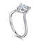 Fashion Sterling Plateado Ring For Women DY120099SGWH No 5