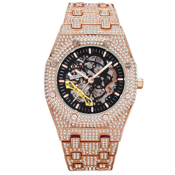Reloj de Hombre Acero Inoxidable Resistente al Agua con Esfera Luminosa