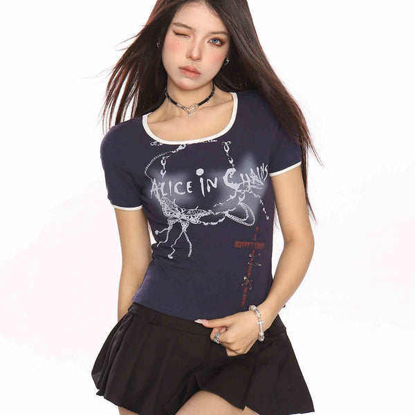 Playera Mariposa Graffiti Luminoso - Diseño Urbano Manga Corta