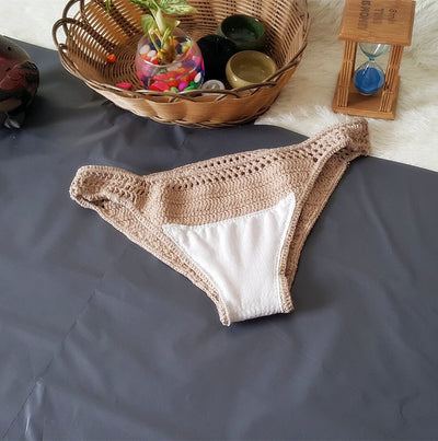 Bikini Tejido a Mano con Borlas - Traje de Baño Crochet Artesanal para Playa - Image 9