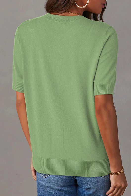 Cardigan Corto con Patrón Jacquard Verde Festivo - Image 10