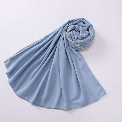 Pañuelo Chifón Malayo Diamond Bright con Bordes Largos - Image 17