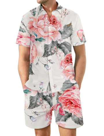Conjunto Playero Hombre Camisa y Shorts con Estampado 3D Digital Hawaiano - Image 13