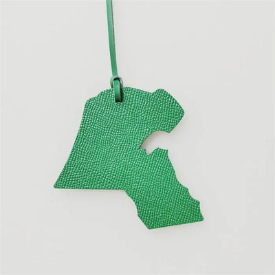 Colgante de Bolso en Forma de Mapa de Cuero - Image 3